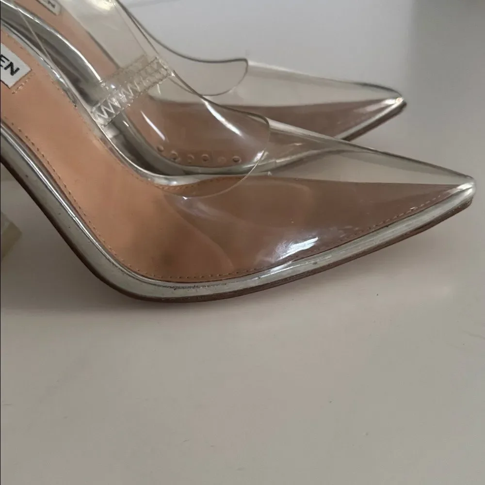 Steve Madden Transparent Heels with Nude Accents